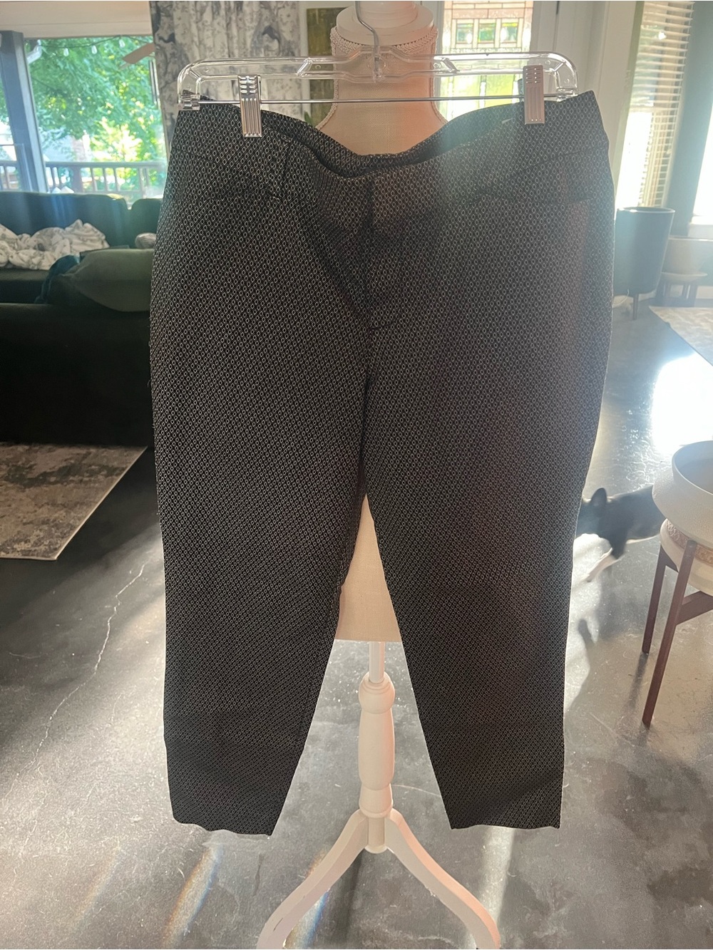 Women’s Black Textured Dress Pants - Classic Tailored Fit